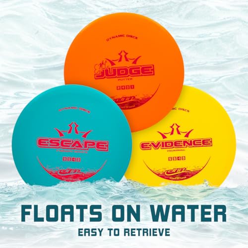 Dynamic Discs Drift Beginner Disc Golf Set | 3 Piece Disc Golf Discs Set | EMAC Judge, Evidence, Escape | Lightweight, Floating Plastic for Longer Flights | 120-130g (Colors May Vary) - size: 3 Pack