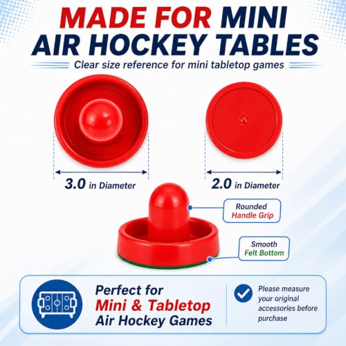 Air Hockey Pucks and Paddles,Air Hockey Strikers Pushers Air Hockey Table Replacement Accessories - color: Red