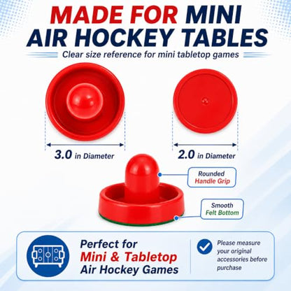 Air Hockey Pucks and Paddles,Air Hockey Strikers Pushers Air Hockey Table Replacement Accessories - color: Red