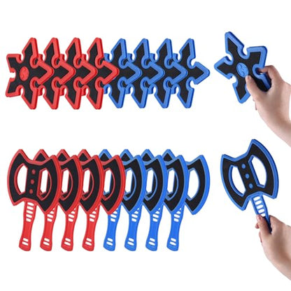 Throwing Axe for Axe Throwing Game for Backyard, Throwing Axe Set with Throwing Star for Outdoor Games, Durable and Fun for All Ages - style: 8 Axes+8 Stars