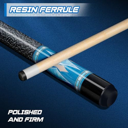 Pool Stick Set of 4,Pool Cues Sticks Made of Premium Maple Wood, Includes 4 Extra Billiard Chalk for Pool Cues, 58" Billiard House Bar Pool Cue Sticks for Professional Billiard Players - color: Pool cues-B03