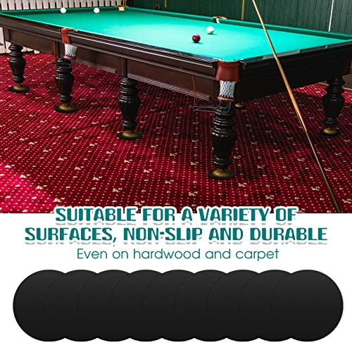 Frienda 100 Pcs Pool Table Leveling Kit, 3 Inch Rubber Shims, 0.06 Thick Furniture Leveler Pads for Billiard, Chairs, Desks, Black