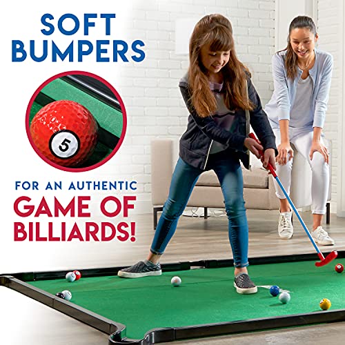 Franklin Sports Billiards Golf - Combining Billiards & Golf - Perfect for Kids and Families - Indoor Mini Game for Adults + Kids