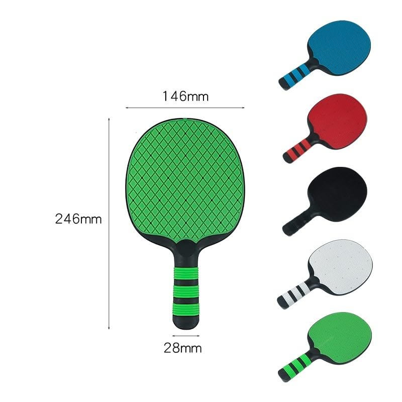 Molded Training Competition Table Tennis Racket Set with Straight Handle High Elasticity Rubber Coating - color: Gray