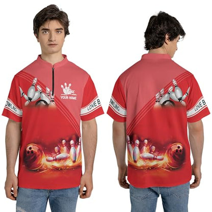 Personalized Custom Jersey for Men, Uniform Shirt for Bowling Team Gift - color: D7