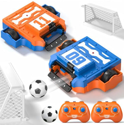 Remote Control Battle Robots Soccer Robot Game Set for Kids, 2-Player RC Football Robots Table Game with 2 Balls & 2 Goals, Fighting Robot STEM Toy Birthday Gift for Boys and Girls Age 5 & Up
