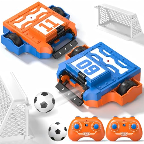 Remote Control Battle Robots Soccer Robot Game Set for Kids, 2-Player RC Football Robots Table Game with 2 Balls & 2 Goals, Fighting Robot STEM Toy Birthday Gift for Boys and Girls Age 5 & Up
