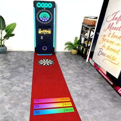 Dart Floor Mat Carpet, Non Slip Rubber Game Mat with Printed Throw Line Sound Absorbing Surface Protective Flooring for Dartboard Practice Home Game Room Use
