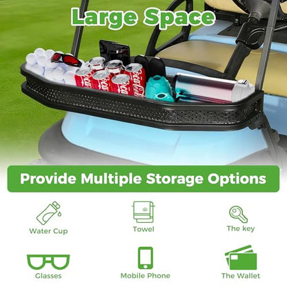 10L0L Golf Cart Front Cargo Basket for EZGO TXT/RXV、Club Car DS/Precedent、Yamaha G22/G29 - Heavy-Duty Steel Mesh Storage Rack, Gas/Electric Compatible - color: Club Car Precedent