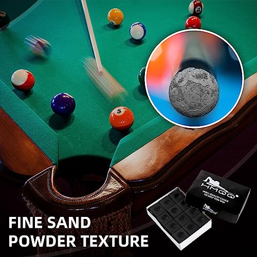 HMQQ Pool Cue Chalk – 12 Pack Billiard Chalk, Low Dust & Anti-Slip Cue Chalk for Smooth, Accurate Shots – 6 Colors Available for Pool Lovers, Home Tables & Clubs - color: Black