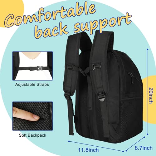 Goloni Bowling Backpack,Single Ball Bowling Bag with Shoe Compartment Up to Size 16,Bowling Bag with Padded Ball Holder - color: Black
