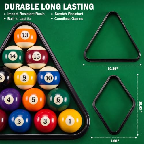 Outus Pool Table Ball Set with Accessories, 16 Billiard Balls 2-1/4" Regulation Set with Triangle & Diamond Rack, Chalk, Gloves & Towel, Spot Stickers, Starter Kit for Game Room & Bar - style: Standard Style