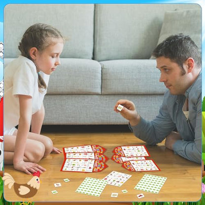 Liliful 35 Pcs Farm Party Bingo Game Farm Animals Game 24 Players Barnyard Birthday Bingo Cards Farm Barn Games for Kids Adults Family School Classroom Activities Farm Themed Party Favors Decoration