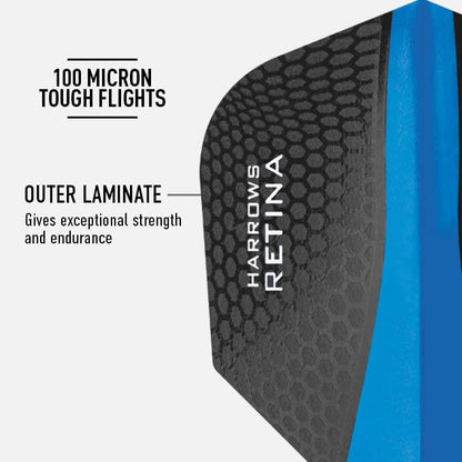 Harrows Retina | Premium Extra Strong 100 Micron Dart Flights in Standard Shape … - color: Blue