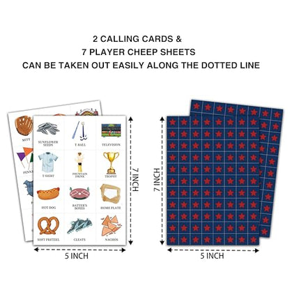 Baseball Bingo Cards, Baseball Bingo Games for 24 Players, Sports Games for Family Friends Large Group Activities, Birthday Party Favors Supplies Decorations(25) - style: Baseball