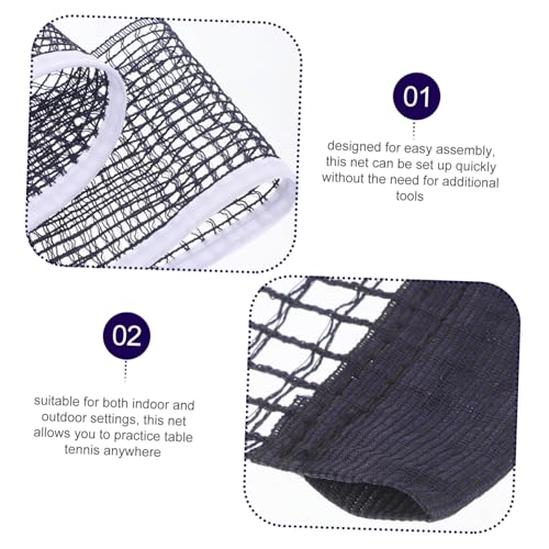 Portable Table Tennis Net Lightweight Polyester-Cotton Mesh Replacement Net for Indoor and Outdoor Training Quick Setup Dense Weave for Enhanced Play