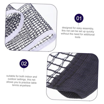 Portable Table Tennis Net Lightweight Polyester-Cotton Mesh Replacement Net for Indoor and Outdoor Training Quick Setup Dense Weave for Enhanced Play