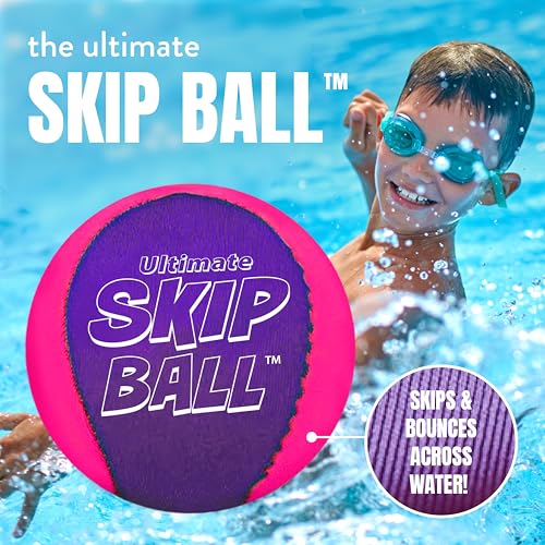 Activ Life The Ultimate Water Skip Balls, Water Bouncing Ball for Swimming Pool, Beach Toys for Friends, Family, Kids and Adults - style: Pink/Purple