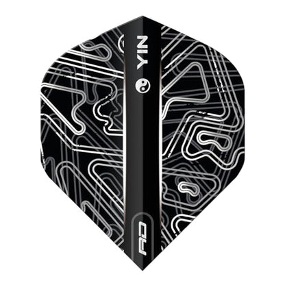 RED DRAGON Yin Yang Double Sided Dart Flights 3 Sets Per Pack (9 Dart Flights in Total) - color: White and Black