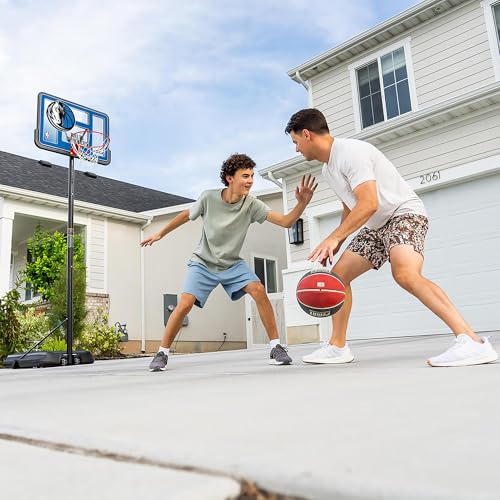 Lifetime NBA Dallas Mavericks Portable Basketball Hoop, Adjustable Height 7.5-10 Ft, 44 Inch Shatterproof Fusion Backboard, Base with Wheels - color: Dallas Mavericks