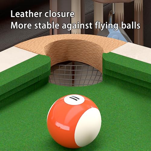 2-in-1 Pool & Ping Pong Table with Foldable Legs, Pool Table, Brass/Carbon Steel,Small Pockets for Pro Training & Family Fun - size: 200CM Carbon Steel Set