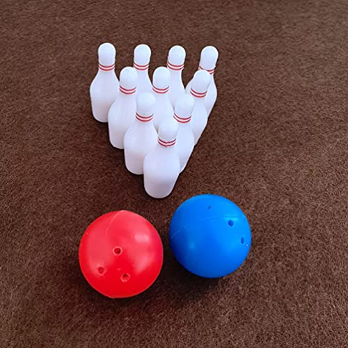 Zerodeko 2sets Miniature Bowling Model of Bowling for Dollhouse Decoration for Crafts Kindergarten Projects and Mini House Accessories
