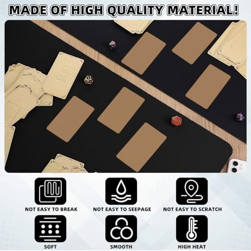 Yexiya 8 Pcs Card Game Mats 14 x 24 Inch Sublimation Blanks Playmat for Trading Board Game Smooth Rubber Playing Mat for Games, Mouse Pad (Black) - color: Black