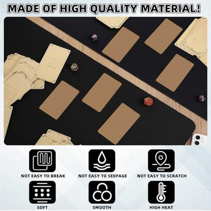 Yexiya 8 Pcs Card Game Mats 14 x 24 Inch Sublimation Blanks Playmat for Trading Board Game Smooth Rubber Playing Mat for Games, Mouse Pad (Black) - color: Black