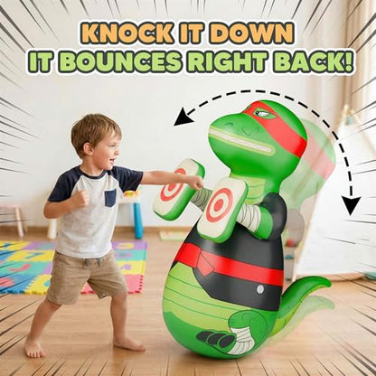 iPlay, iLearn Inflatable Punching Bag for Kids, Toddler 49" Blow up Boxing Bop Bag Toys, Training Bopper W/Ball Toss Game, Indoor Outdoor Fun Sports Activity, Birthday Gift 3 4 5 6 7 8-12 Yr Child Boy