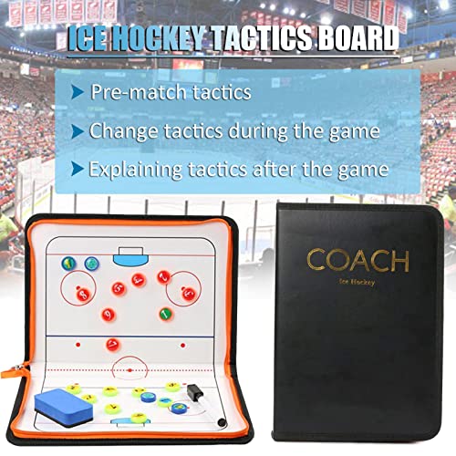 Joyeee Ice Hockey Tactics Board for Kids & Adults, Magnetic Coaching Board, Ice Hockey Equipment for Men, Boys and Ice Hockey Enthusiast, Christmas Ice Hockey Gifts for Men Father - color: #02 Folding Ice Hockey Board