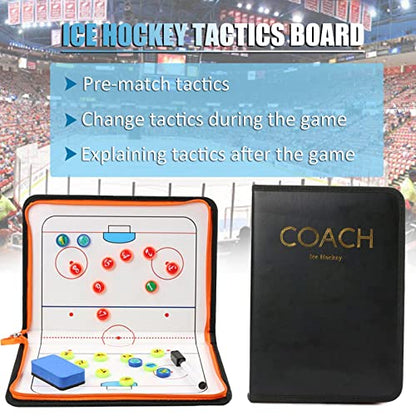 Joyeee Ice Hockey Tactics Board for Kids & Adults, Magnetic Coaching Board, Ice Hockey Equipment for Men, Boys and Ice Hockey Enthusiast, Christmas Ice Hockey Gifts for Men Father - color: #02 Folding Ice Hockey Board
