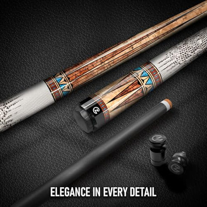 Z LUK Carbon Fiber Pool Cue Stick, Low Deflection Billiard Cue Sticks 12.5mm Tip, Professional Pool Stick for Adults with 3/8-8 Stainless Steel Joint - color: Obsidian Monarch