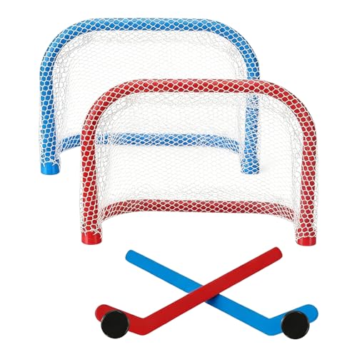 Mini Tabletop Hockey Game Set Including 2 Goal Nets 2 Ice Hockey and 2 Sticks Christmas Indoor Desk Novelty Toy Fast Paced Fun Sport Party Games for Adults