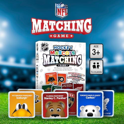 Masterpieces NHL Mascots Matching Game, Officially Licensed Memory Cards