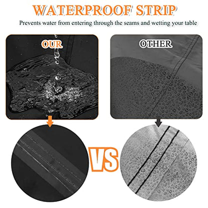 Ping Pong Table Cover, Outdoor/Indoor Premium Durability Oxford Fabric Ping Pong Table Cover, All Weather Resistant Table Tennis Cover - style: Flat - Outdoor