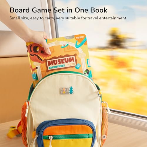 Mideer 6-in-1 Magnetic Travel Games for Kids Ages 3-8, Portable Board Game Book Set - Snakes Ladders, Ludo & More, Travel Essentials for Road Trip Airplane Camping, Educational Toys, Idea