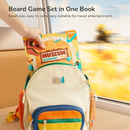Mideer 6-in-1 Magnetic Travel Games for Kids Ages 3-8, Portable Board Game Book Set - Snakes Ladders, Ludo & More, Travel Essentials for Road Trip Airplane Camping, Educational Toys, Idea