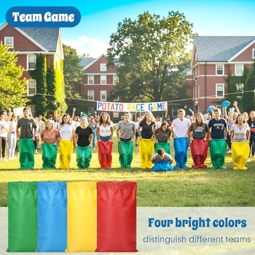 24 Pack Potato Sack Race Bags Large Size Race Bags for Family Activities Outdoor Games Sack Races Bag Reusable Vegetable Produce Bag for Adults Outdoor Sports Activities Tomato Storage