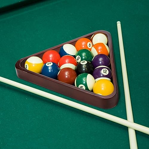 TOPZEA Set of 2 Wooden Billiard Ball Racks, Vintage Solid Wood 8-Ball Triangle Ball Rack 9-Ball Diamond Rack Set Table Pool Balls Racks for Standard 2-1/4" Balls, Snooker, Pool Table Accessories
