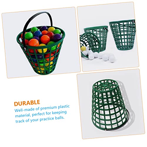balacoo Plastic Baskets for Golf Balls Outdoor Golfball Storage Container Easy to Carry Ball Rack Holder