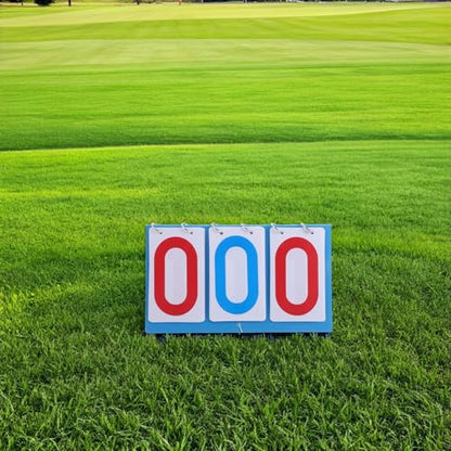 PRETYZOOM Multi-Sport Tabletop Scoreboard Flip Counter with 3-Digit Display, Plastic Portable Score Keeper for Football Basketball Volleyball Tennis Games