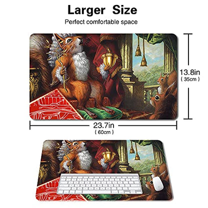 Board Game MTG Playmat Games Size 60X35 cm CCG Compatible for MTG CCG RPG Trading Card Game (Earl of Squirrel) - color: Earl of Squirrel