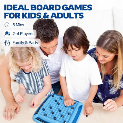 Magnet Game, Magnet Chess Game for Kids 8-12 with 28pcs, Magnetic Board Games for Kids and Adults, Gifts for Boys & Girls, 2-4 Players (Blue 28) - style: Blue 28