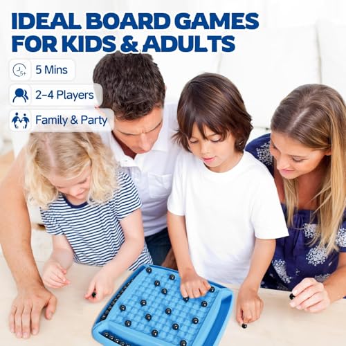 Magnet Game, Magnet Chess Game for Kids 8-12 with 28pcs, Magnetic Board Games for Kids and Adults, Gifts for Boys & Girls, 2-4 Players (Blue 28) - style: Blue 28