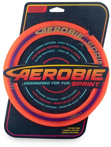 Aerobie Sprint Flying Ring, throw ring, 25.4 cm Diameter, Orange - color: Orange