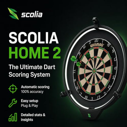 Scolia Automatic Darts Scoring Systems for Steel Tip Darts: Play Games & Tournaments Online or in-Person with Reliable Automated Chalking & Calling - style: Home-V2