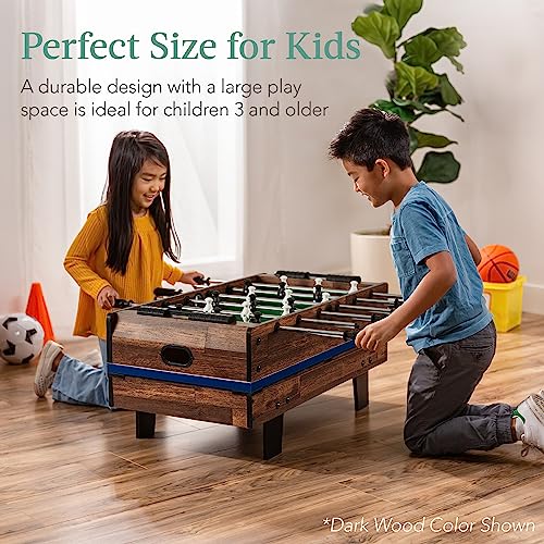 Best Choice Products Multi-Game Table Series – Interactive Game Tables for Kids with Foosball, Air Hockey, Billiards, Ping Pong & More | Childrens - color: 11-in-1 Light Wood