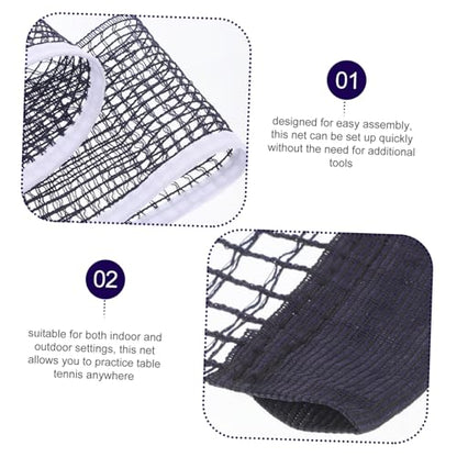 LIOOBO Tennis Table Net Mesh Net Cotton-Polyester Portable Foldable Ideal for Outdoor/Indoor Play Clamp