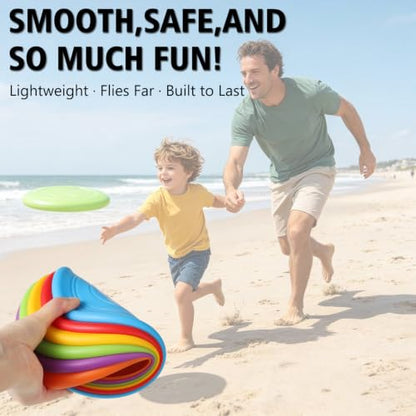 Kids Flying Disc Toy,6 Pcs Colorful Sports Disc Flyer Flying Toy Set