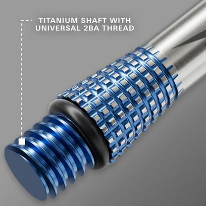 Target Darts Phil Taylor Gx2 Raw Power Titanium Dart Shaft, Short/Intermediate/Medium | Player Edition Aluminium Shafts, 2BA Thread, Professional Dart Accessories - size: Intermediate (28mm)